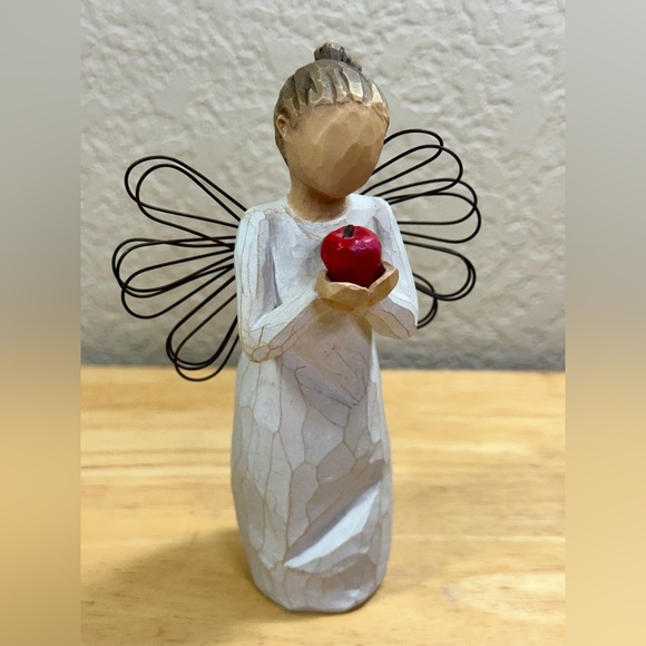 WILLOW TREE You’re The Best Angel With Apple Susan Lordi 2010 DEMDACO 5.25" - Picture 3 of 11